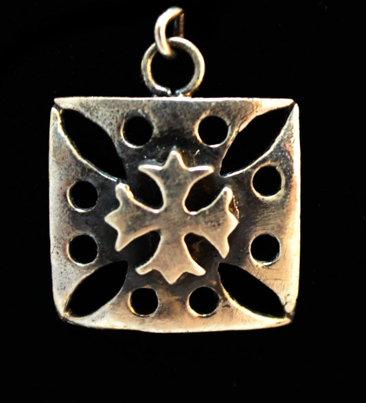 Until Death, Inc. "Double Maltese Cross"  Solid .925 Sterling silver. Charm