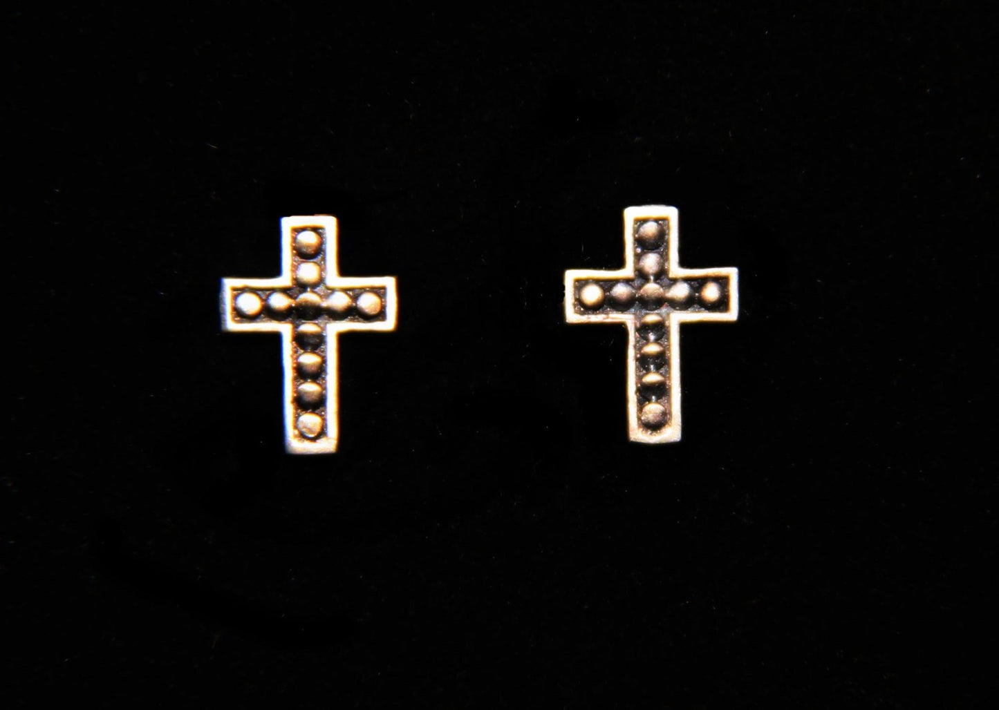 Petite Studded Crosses Earrings