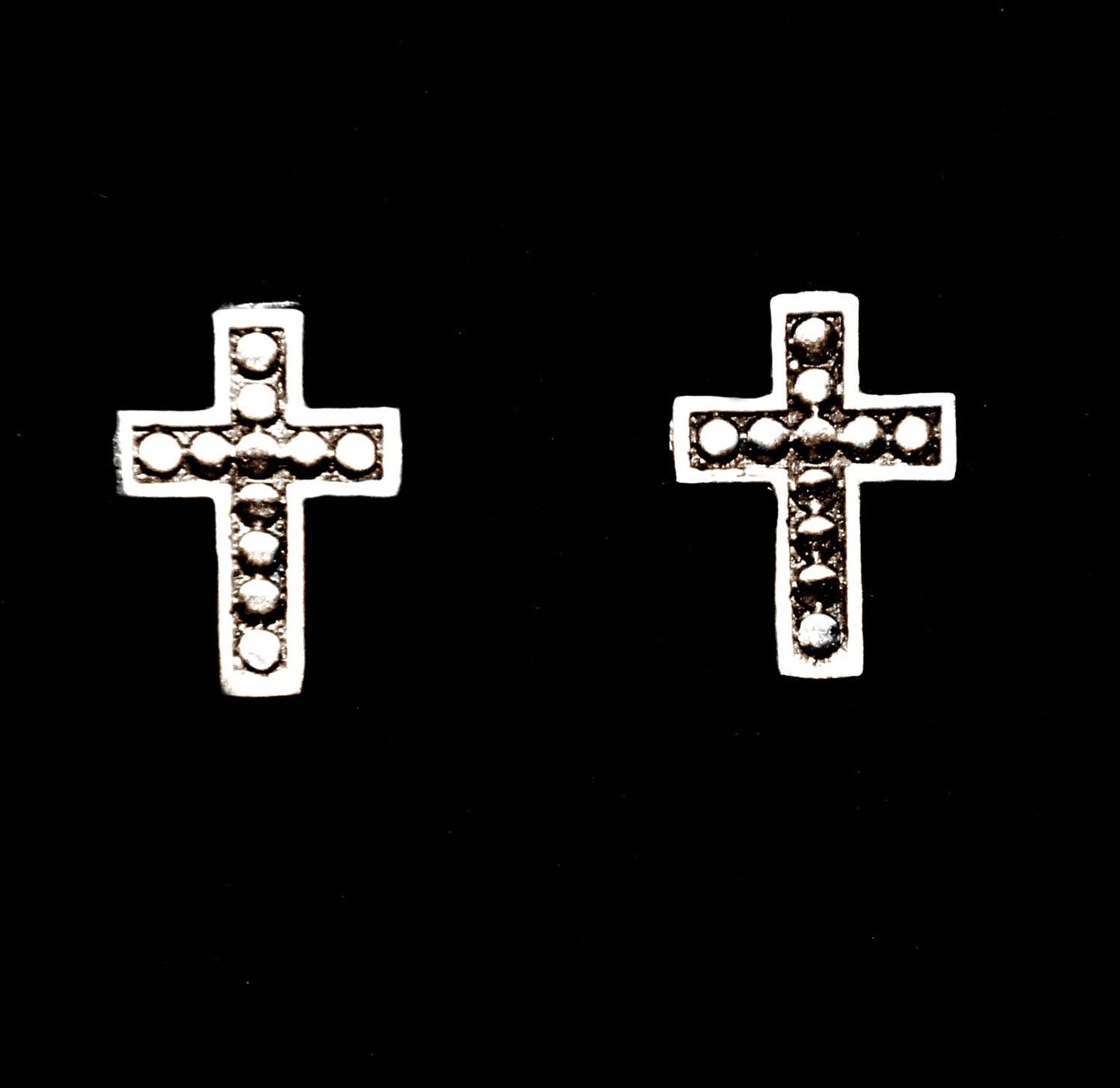 Petite Studded Crosses Earrings