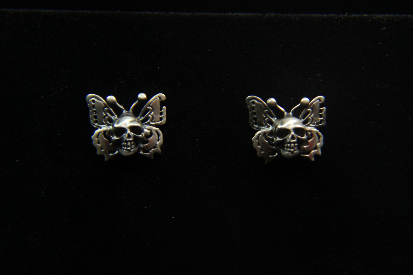 Butterfly Skulls Stud Earrings
