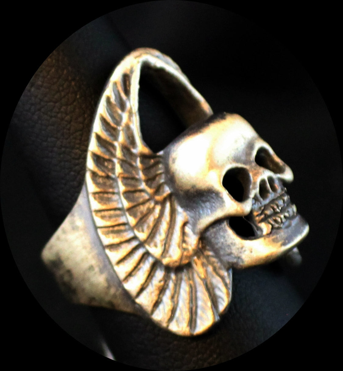 UNTIL DEATH, INC. "Classic Winged Skull"  .925 Heavy Sterling Silver Biker Ring-UDINC0090