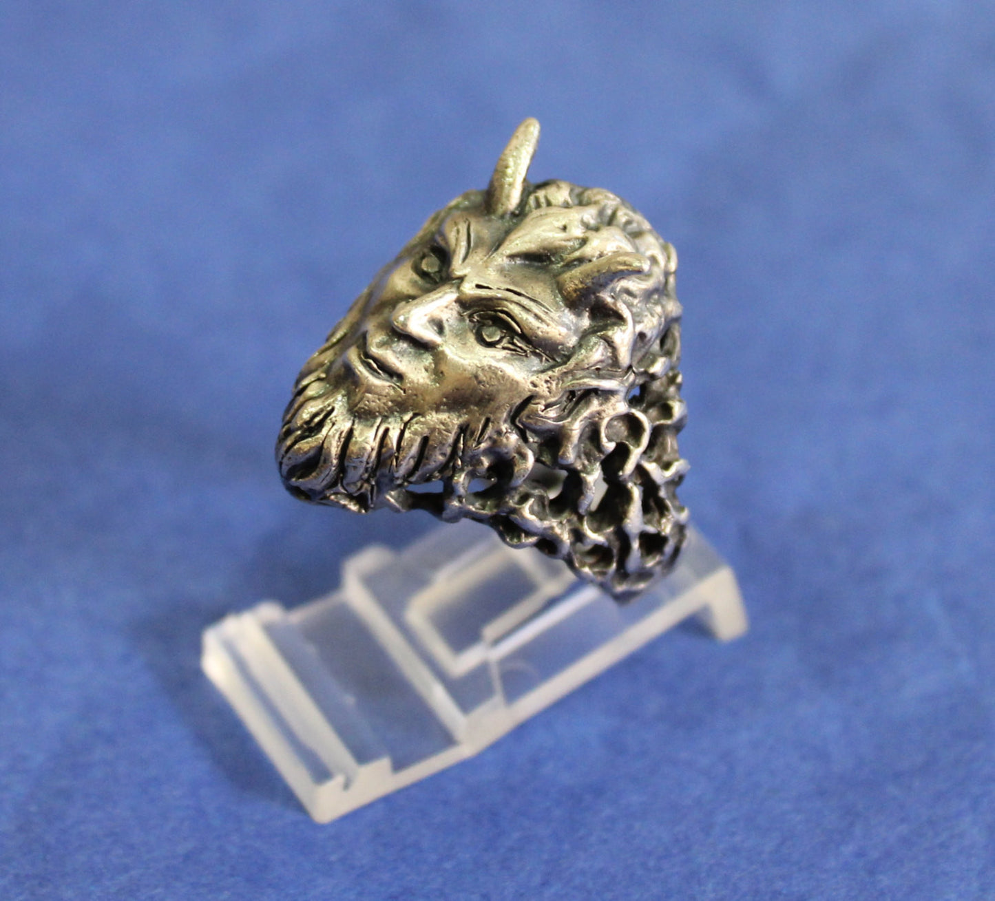 Until Death, Inc. "Minotaur " Huge .925 Sterling Silver Biker Skull Ring.-UDINC0095