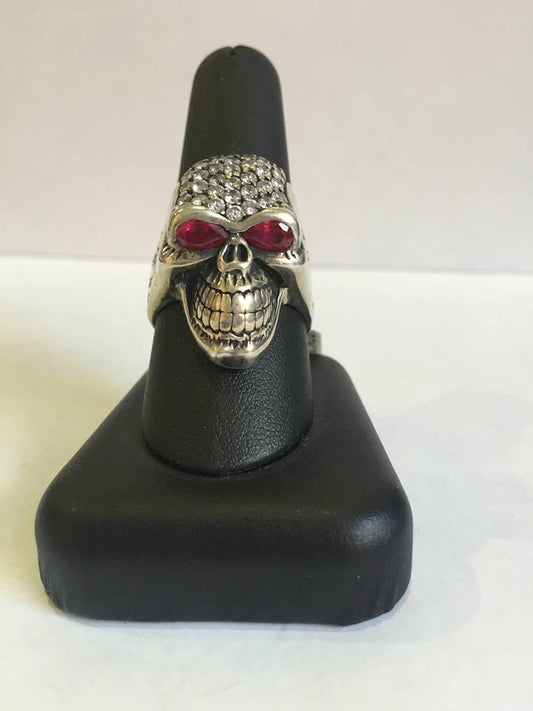 Donny Darko Skull Ring With Ruby Eyes-UDINC0073