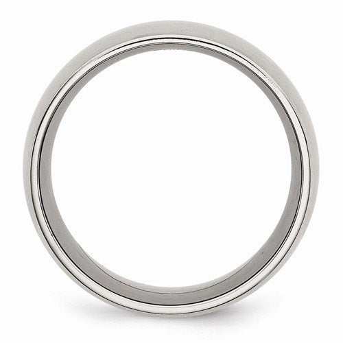 Men's Wedding Band-Stainless Steel 12mm Brushed Band-UDINC0392