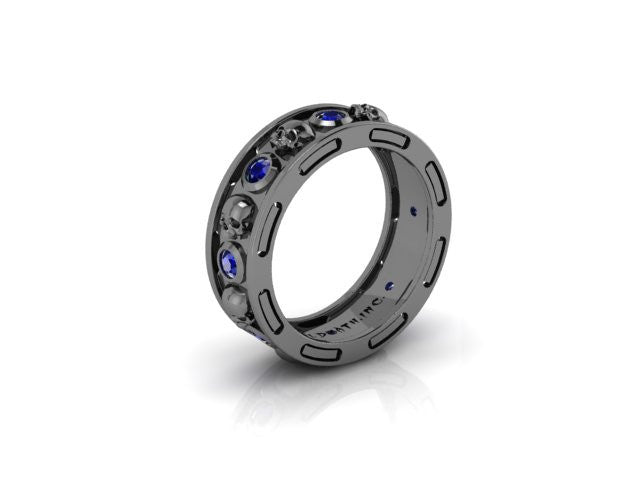 Bezel Skull Eternity Band-UDINC0400