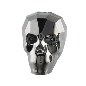 Black Onyx Bead Bracelet with Swarovski Crystal Skulls- UDINC0440