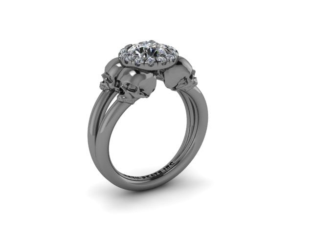 Secret Skull Engagement Ring-UDINC0339