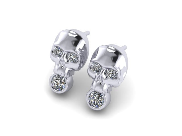 Skull & Stones Stud Earrings-UDINC0500