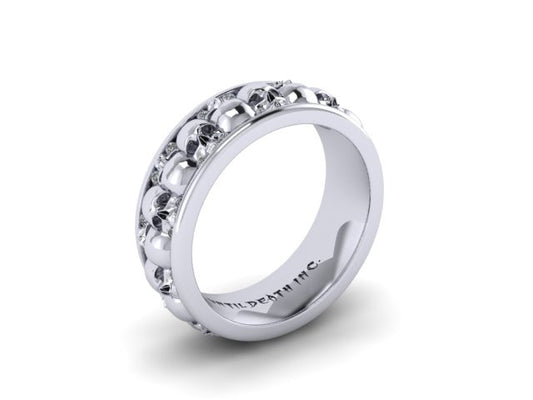 Diamond Alternating Skull Eternity Band-UDINC0329