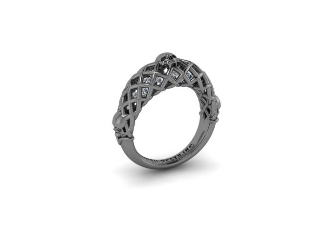 Secret Skull Engagement Ring-UDINC0396