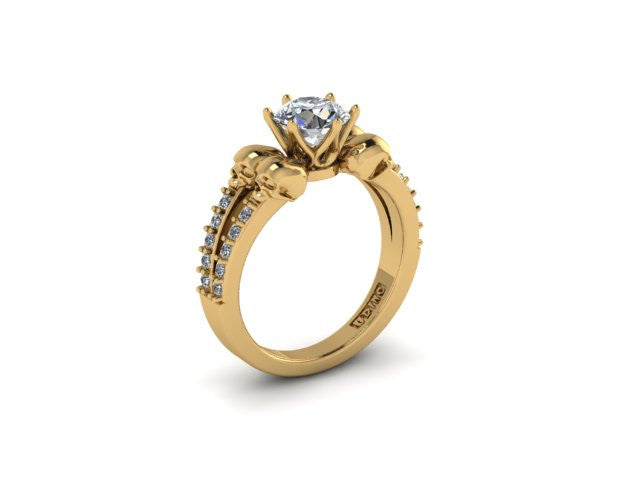 Secret Skull Engagement Ring-UDINC0337