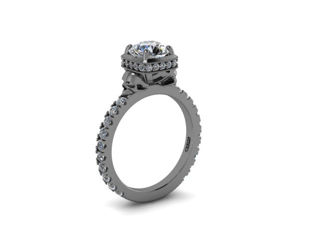 Secret Skull Engagement Ring-UDINC0531