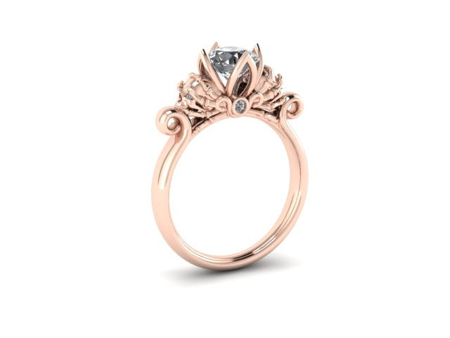 Secret Skull Engagement Ring-UDINC0499