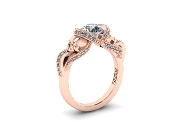 Secret Skull Engagement Ring-UDINC0427